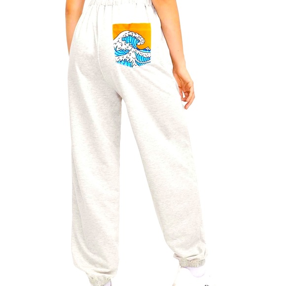 ✨ROMWE JAPANESE WAVE 🌊 POCKET SWEATS✨ - Picture 1 of 4